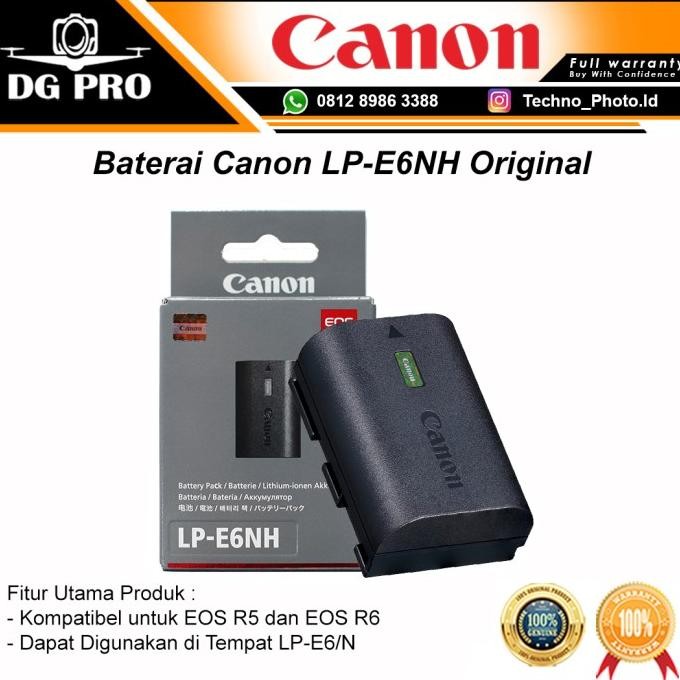 Terbaru Canon Battery Pack LP-E6N Original - Baterai Canon EOS 60D - 70D - 80D