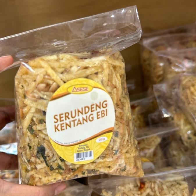 

Serundeng Kentang Ebi Asese / Serundeng Kentang Ebi Enak Gurih 200Gr Original