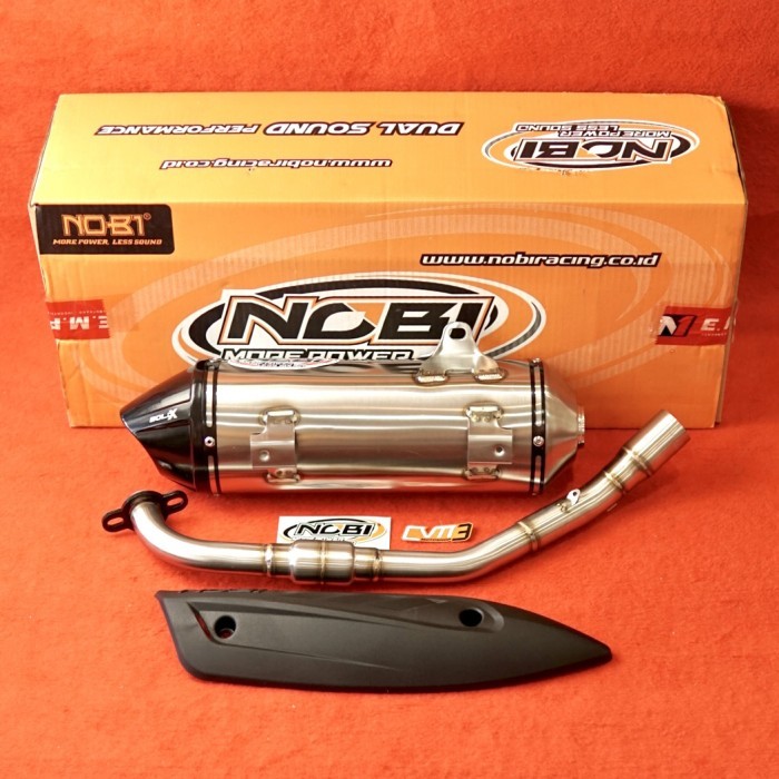 TERMURAH! Knalpot Standar Racing Adem Full Stainless NOBI NOB1 BOLD NX BLACK NEW NMAX / NEW AEROX /