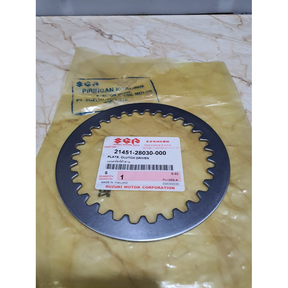 Plat Besi Kampas Kopling Satria Fu 150 Asli Ori Suzuki 21451-28030 Barang Langka