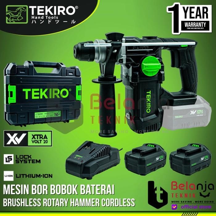 Tekiro Mesin Bor Bobok Baterai XV 20V Brushless Rotary Hammer Cordless
