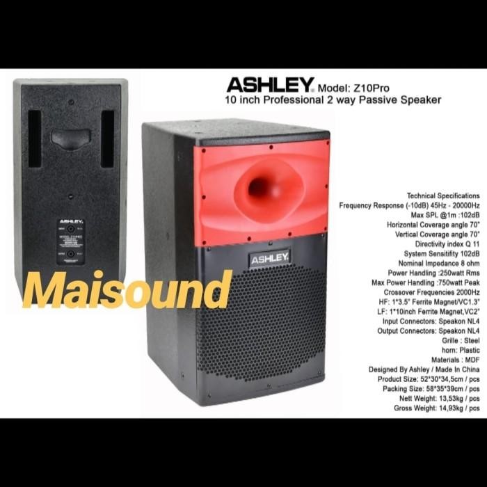 SPEAKER PASIF ASHLEY Z10PRO 10 INCH ORIGINAL Z 10 PRO Z 10 PRO Z10 PRO Terbaru Berkualitas