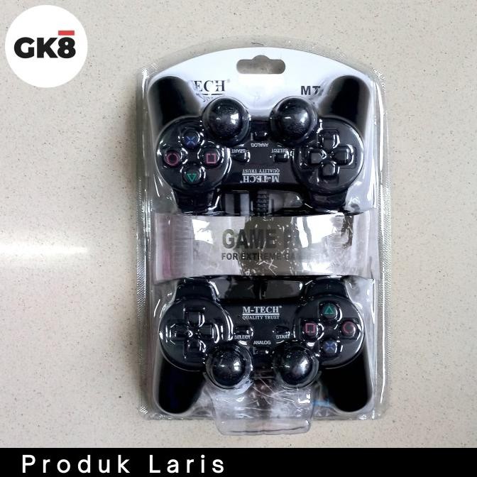 Produk Baru Gamepad Joystik Stick Pc Usb K-One Double Hitam Dual Shock