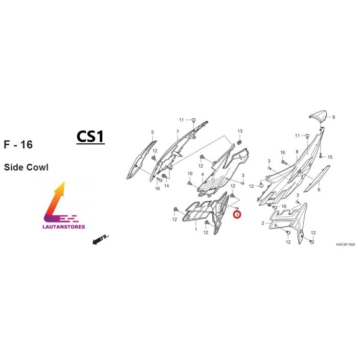 61312-Kbp-900 Karet Boot Headlight Bracket Cs1 Megapro Old Termurah Langka