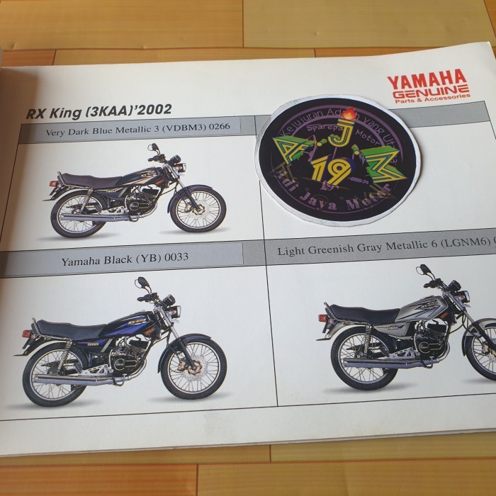 Buku Part Catalog Katalog Copian Yamaha Rxking Rx King 2002 Termurah Langka