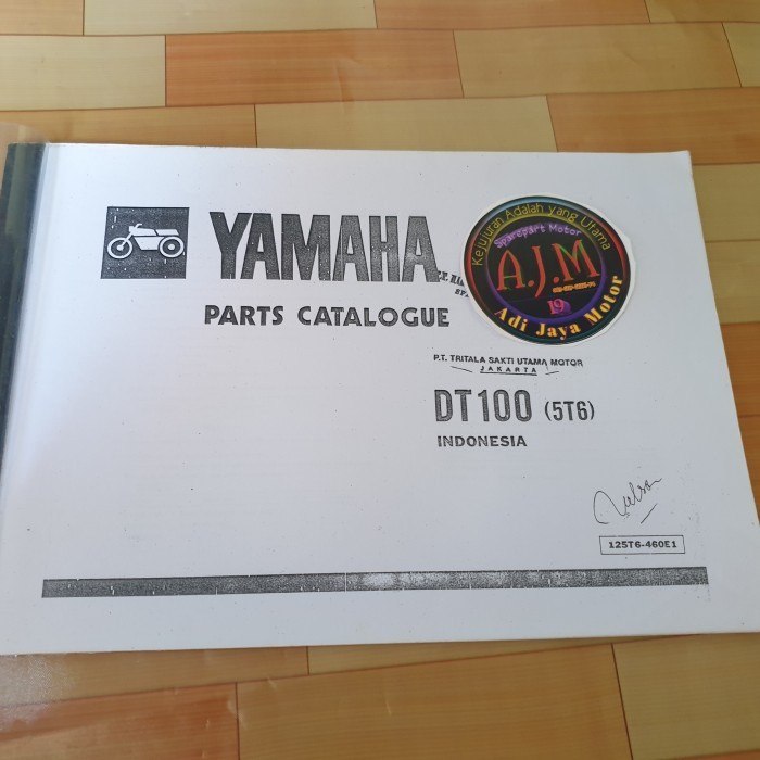Buku Part Katalog Catalog Copian Yamaha Dt100 Dt 100 Termurah Langka
