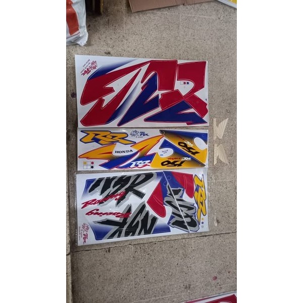 Original Impor Thailand Nsr 150 New Rr Hijau Oren Kuning Merah Biru Nos Striping Stiker Full Set Bod