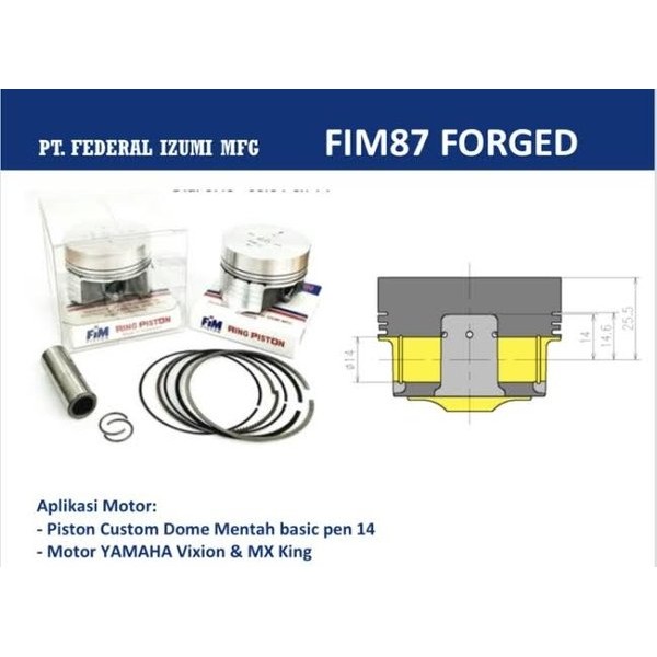 Piston Forged Forging Racing Aerox Nmax 155 Xsr R15 Mx Mentah Cb150R Cbr 150 57 57.5 58 58.5 59 59.5