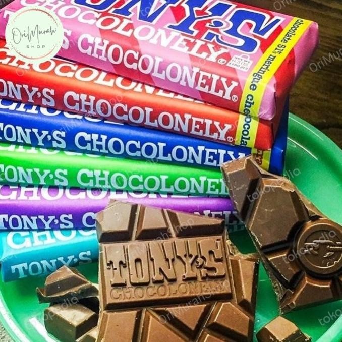 

TERBARU COKLAT TONY'S TONYS CHOCOLONELY CARAMEL ALMOND MILK DARK CHOCOLATE !!!!!