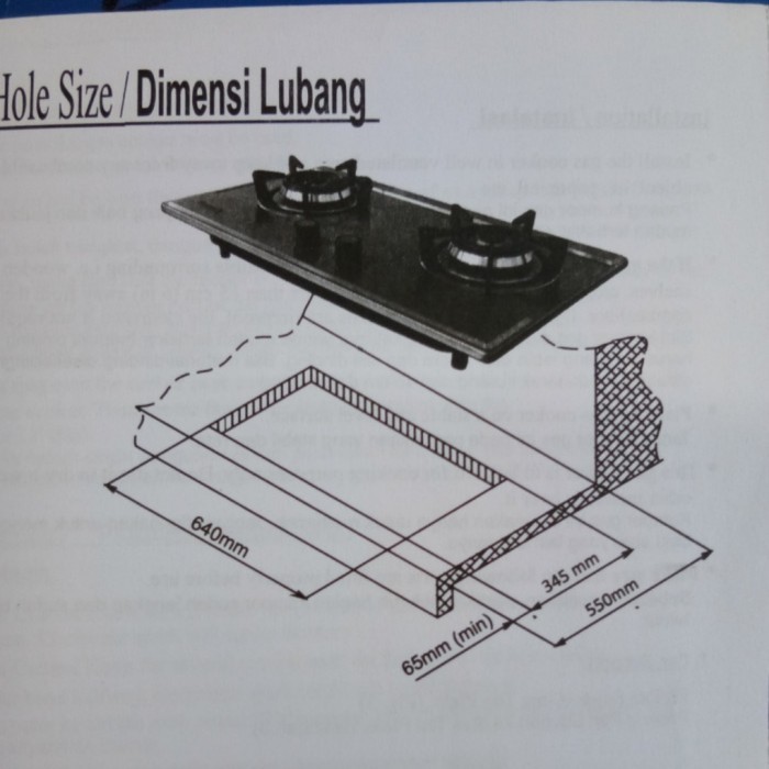 Kompor Gas Tanam Stainless Stell Butterfly