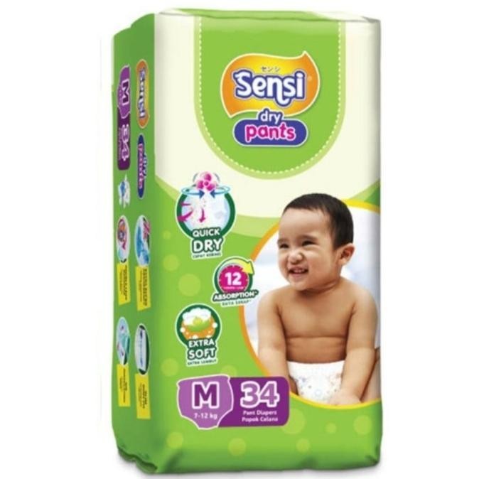 || PROMO POPOK BAYI / PAMPERS ~`~ Sensi Pants Popok Bayi tipe celana S40/ M34/ L30/ XL24/ XXL22 ||~~