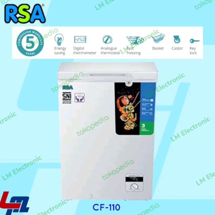 Rsa Chest Freezer 96 Liter Cf110 / Cf 110