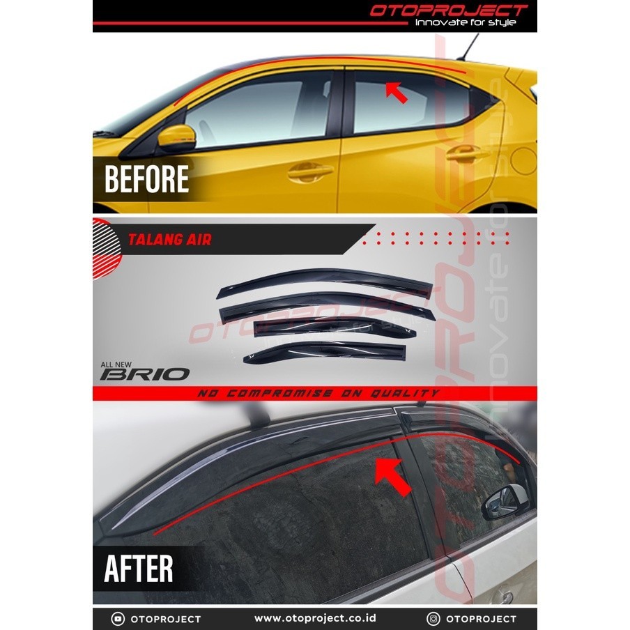 Otoproject - Door Visor A.N Brio 2018 Mugen Injection | Talang Air Brio 2018 Injection