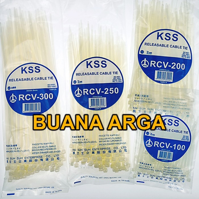 

TERBARU! Kabel Ties Buka Pasang Releasable Cable Tie RCV 370 x 4.8 KSS