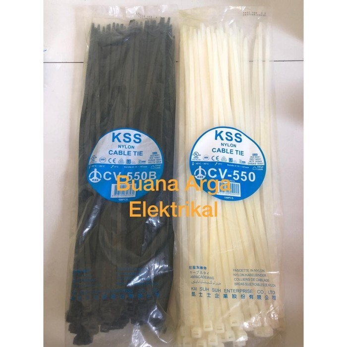 

PROMO! Kabel Ties CV-550 CV 550 x 8 KSS Warna Putih/Hitam @100pcs CV550