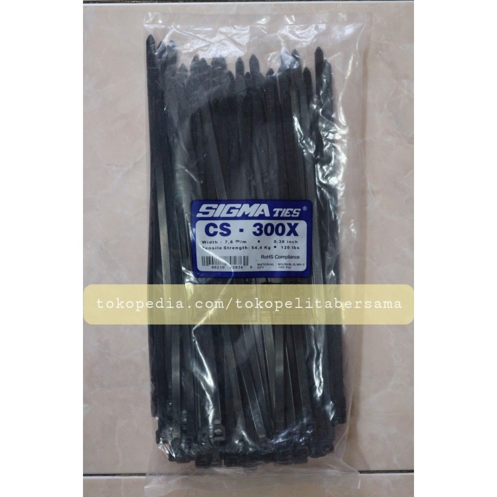 

Kabel Ties Sigma CS 300x Hitam