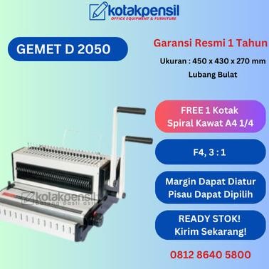 

Promo Mesin Jilid Spiral Kawat Dan Plastik Gemet D 2050 COD