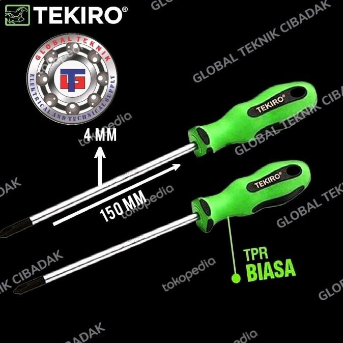 Produk Baru tekiro obeng gagang TPR plus (+) 4mm x 6" ph0x150mm