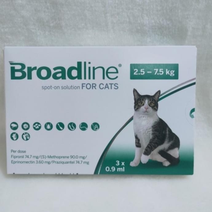 Ready Stock (3 Tube) Obat Tetes Kutu Kucing Broadline Cat Bb 2,5 -