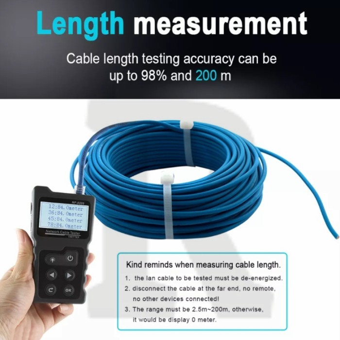 

NETWORK CABLE TESTER NOYAFA NF 8209 WIRE TRACKER
