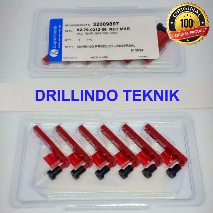 

DISPOSABLE PEN RED MARKER, BARTON CHART PAPER RECORDER 82-79-0312-06