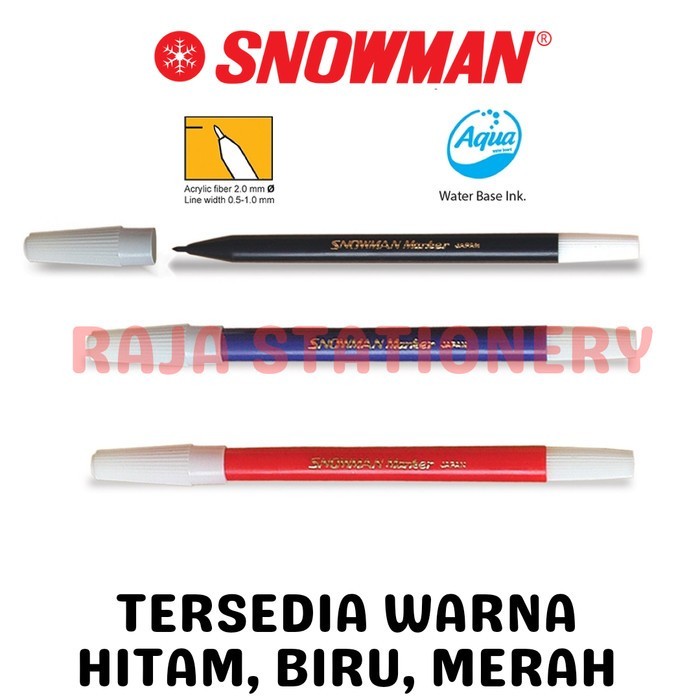 

SNOWMAN MARKER SPIDOL SNOWMAN PW-1A PW1A HITAM BIRU MERAH [144PCS]