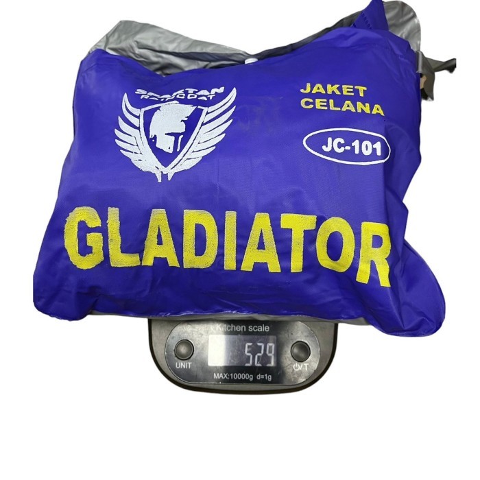 Jas Hujan Setelan Jaket Celana Spartan Gladiator JC-101 PVC Lentur Waterproof All Size Dewasa Pria