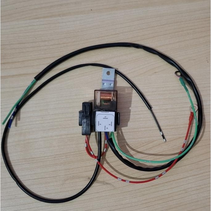 Kabel Set Relay Kit 4 Kaki Lampu Tembak 1 Mode Head Lamp Motor Variasi Tembak Laser D2 Biled Daymake