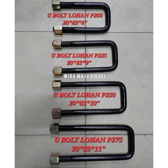 U Bolt Behel Pengunci Per Depan Hino Lohan / Fuso 20X83X200 Terlaris