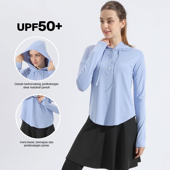 TERLARIS RAGA BAJU GYM WANITA HIJAB BAJU JOGGING ATASAN OLAHRAGA WANITA HOODIE KAOS WANITA LENGAN