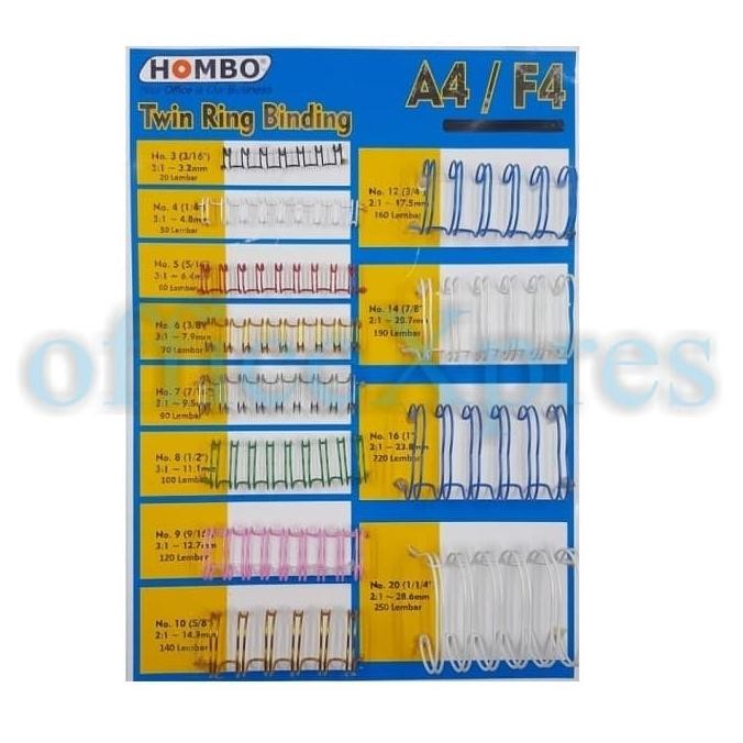 

Promo Hombo Spiral Kawat / Twin Ring F4 7/8" 26 Loops COD