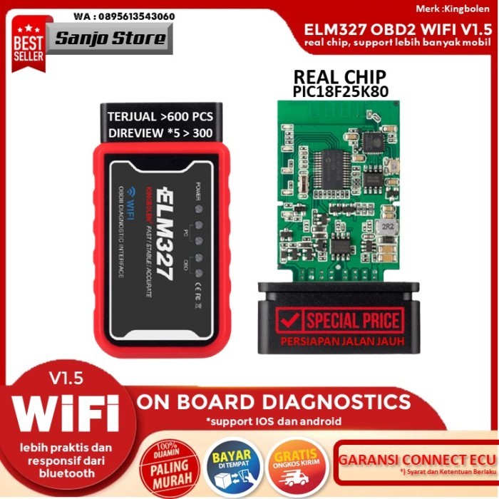 Ori Elm327 V1.5 Wifi Obd2 Scanner Suzuki Ertiga Aerio Baleno Sx4 Swift