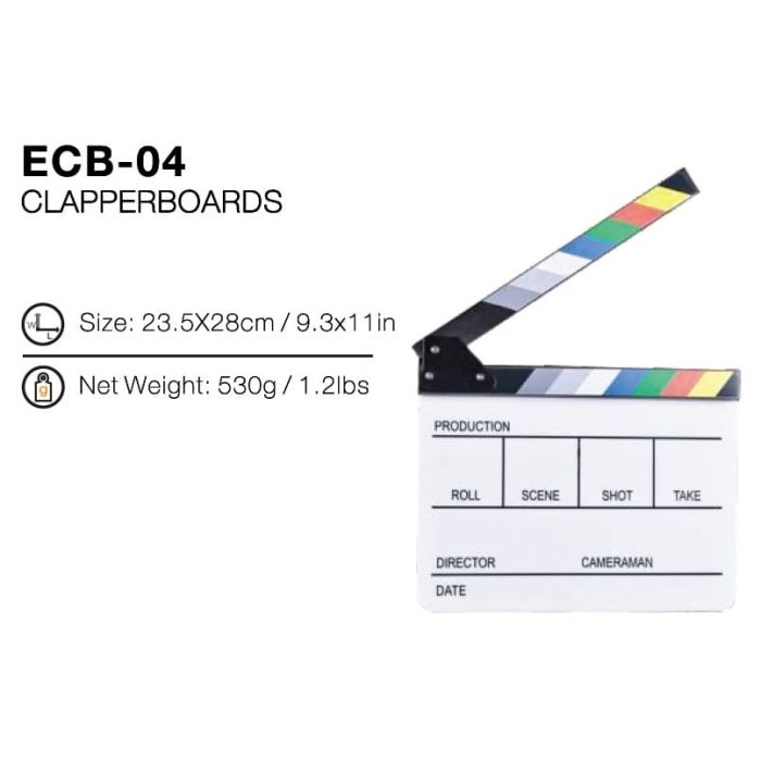E-Image Clapper Board White - EImage Clapper Board Putih