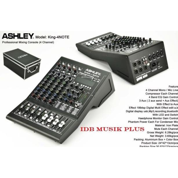 Grosir Mixer 4 Channel Ashley King4 Note King 4 Note Original Ashley