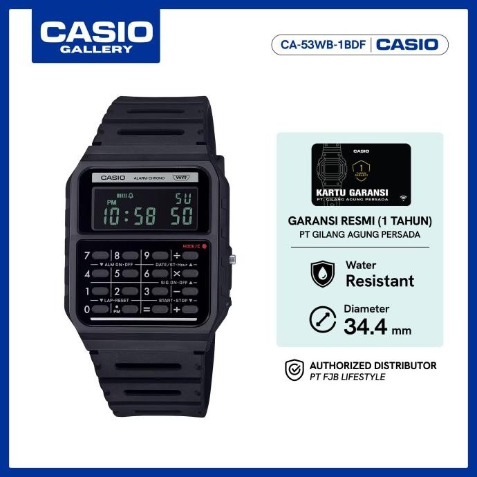 

Casio Jam Tangan Kalkulator Unisex CA-53WB-1BDF Digital