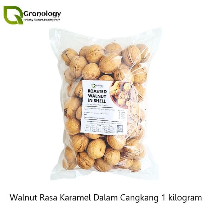 

BIG SALE WALNUT KARAMEL DALAM CANGKANG / ROASTED WALNUT CARAMEL FLAVOUR (1 KILOGRAM) BY GRANOLOGY !!!!!