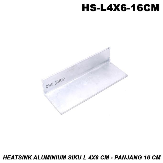 tersedia heatsink aluminium siku l 4x6 cm - panjang 16 cm