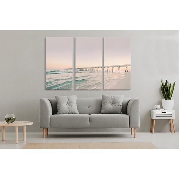 

Pastel Pier-Art Panels-Canvas Print-Spanram- Medium -Total 90x60