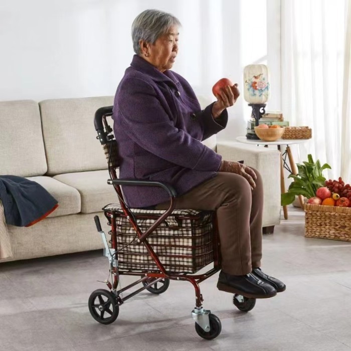 Dijual produk baru LANGSUNG KIRIM Highline Walker Roda Lansia Troli Duduk Kursi Roda Troli Lansia