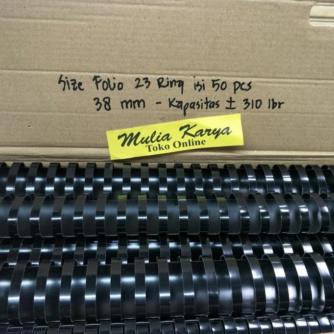 

Promo Spiral Plastik Jilid 38 mm Folio 23 Ring isi 50 pcs / Ring Plastic Com COD