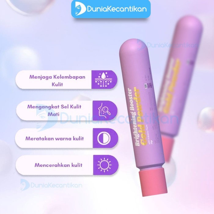 Brightening Booster Gold Powder Serbuk Pemutih Badan Whitening Powder