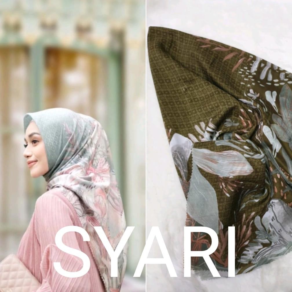 Original Voal Motif Syari 130 X 130 / Hijab Segi Empat Motif Jumbo 130 X 130 / Jilbab Voal Motif Sya