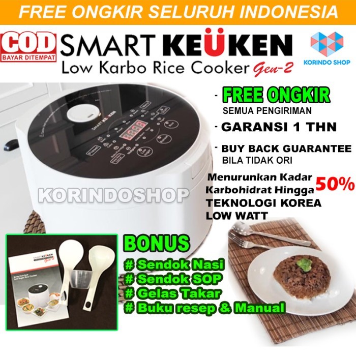 Rice Cooker Smart Keuken Low Carbo / Rice Cooker Sehat Rendah Gula