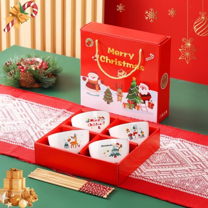 Aveline Hampers Christmas Mangkok Set Premium/Christmas Gift Bowl Set