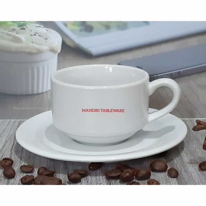 Cangkir Set Putih Polos / Kopi / Teh