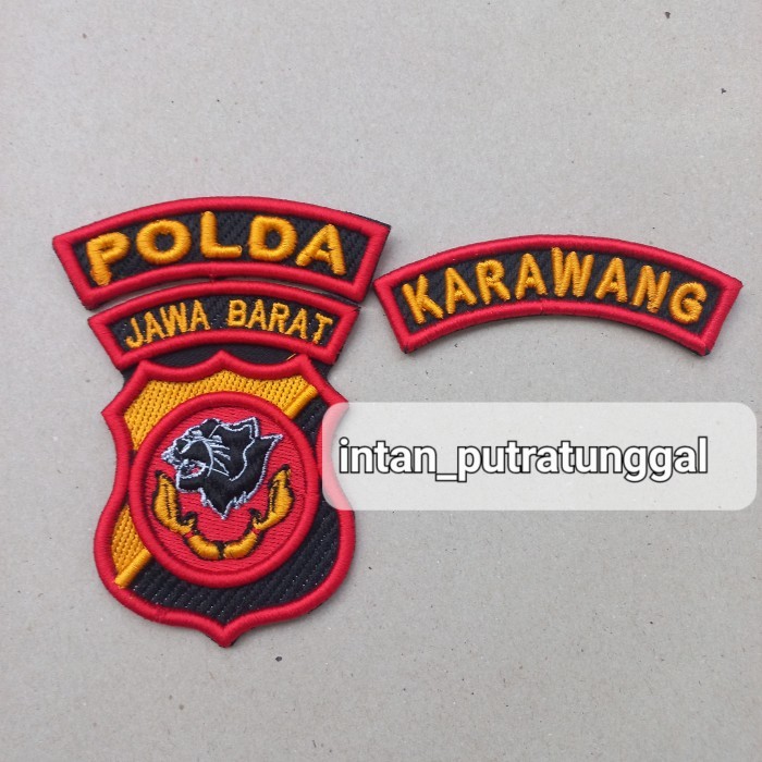 LOGO POLDA JAWA BARAT + BOGOR BORDIR TIMBUL