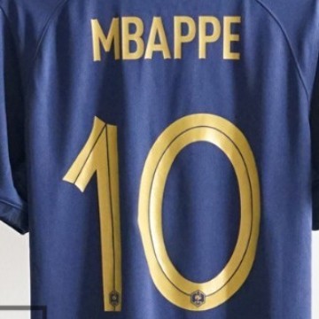 Original #10 Mbappe France WC 2022 Home Nameset