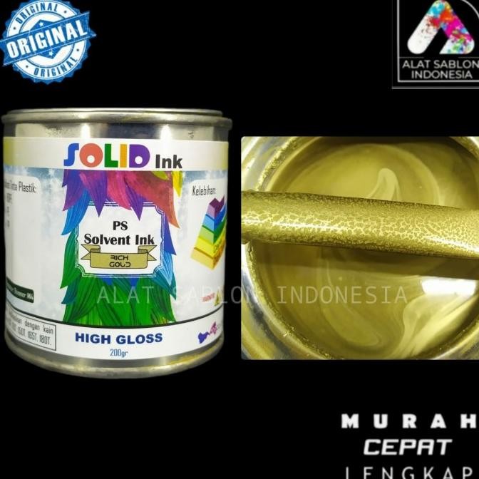 

TERBARU! TINTA SABLON PLASTIK 200GR RICH GOLD HDPE PE PP SOLVENT BASED