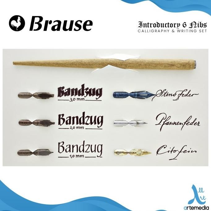 

Pena Kaligrafi Brause Introductory 6 Nib Calligraphy and Writing Set