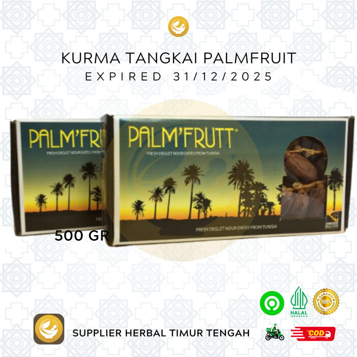 

GROSIR Kurma Tangkai Tunisia Palmfrutt Kemasan 500gr Palmfruit